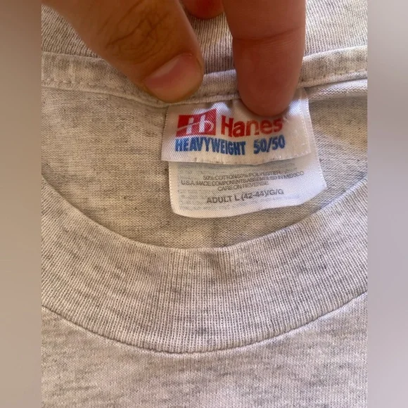 Hanes Heavy Weight 50/50 Vintage Tee Nebraska Novelty Graphic Shirt Adult Large - Picture 5 of 6